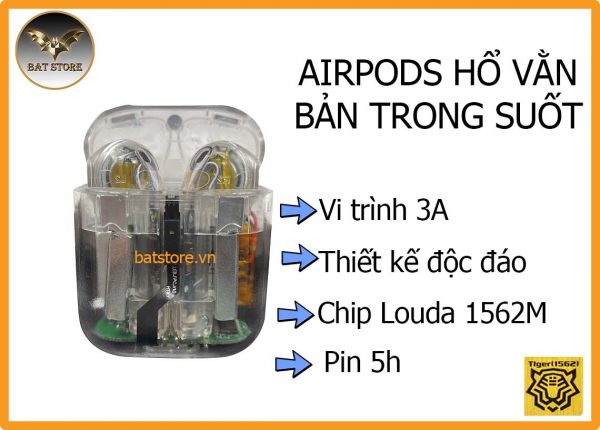 AirPods Hổ Vằn trong suốt