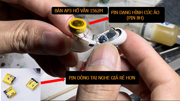 Pin AirPods 3 Hổ vằn 1562M Rep 1 1