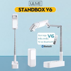 [CÓ SẴN] Đèn Livestream Standbox V6 có tay đỡ nằm ngang gập gọn đa năng xoay 360 độ, điều khiển chụp ảnh từ xa