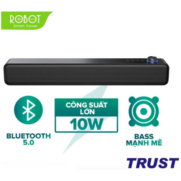 Soundbar Bluetooth công suất 10W Pin 1200mAh - Loa thanh Bluetooth để Bàn ROBOT RB480- Hàng Chính Hãng